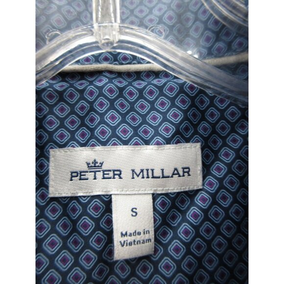 Peter Millar Shirt Small Crown Button Down Geometric Pocket Preppy NEW - Picture 9 of 11